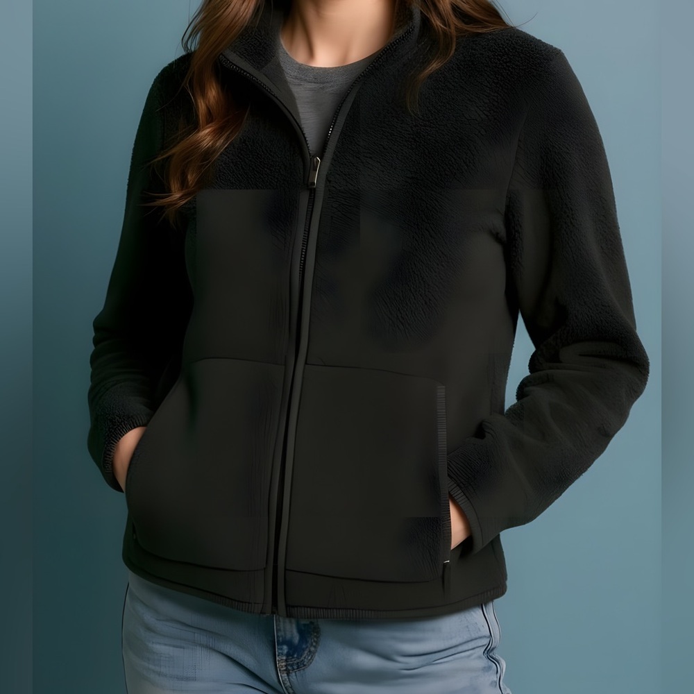 Naturals Hunter Green Women's Size 1X Zip Up Sweater Jacket